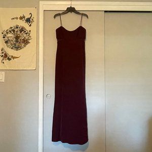 Maroon long Aidan Mattox dress